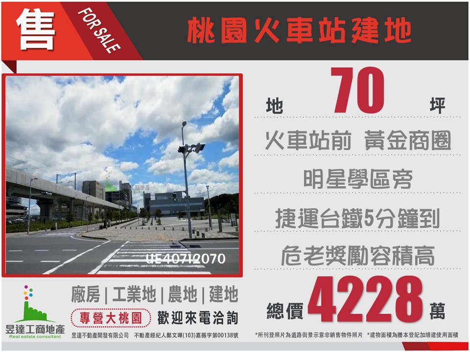 高坪效桃園火車站建地