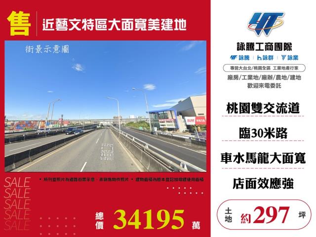 近藝文特區大面寬美建地136