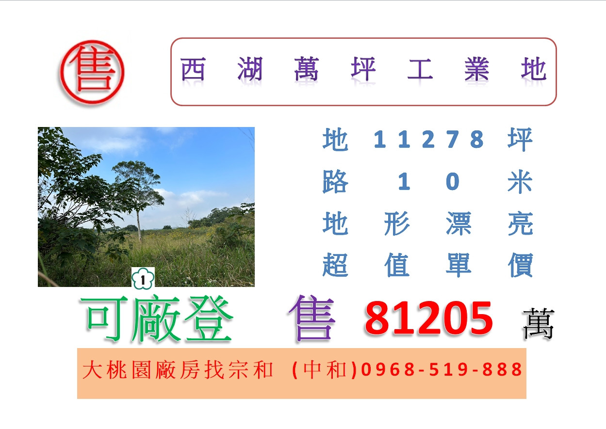 西湖萬坪工業地