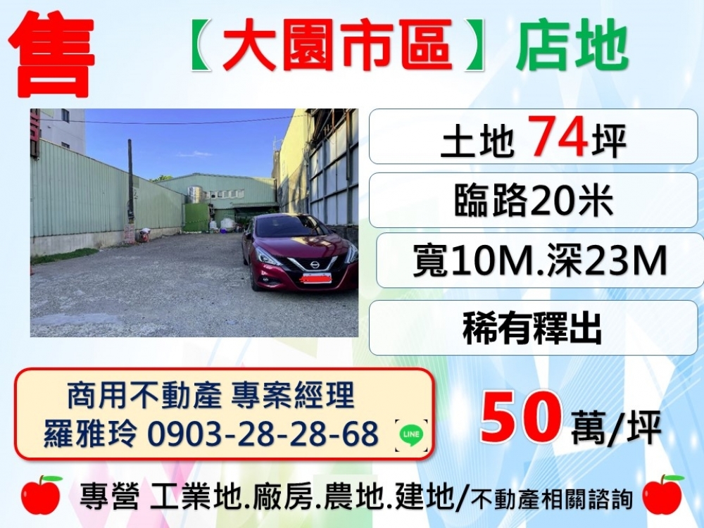 【大園市區】店地(投資自用最佳金店面，稀有釋出)