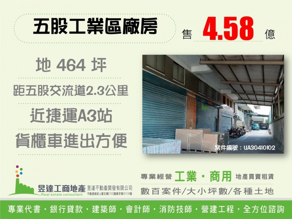 五股工業區廠房【昱達工商地產】