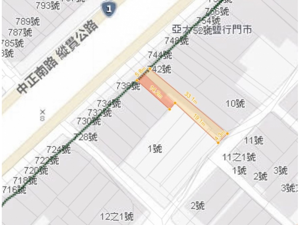 中正南路20米黃金店面地