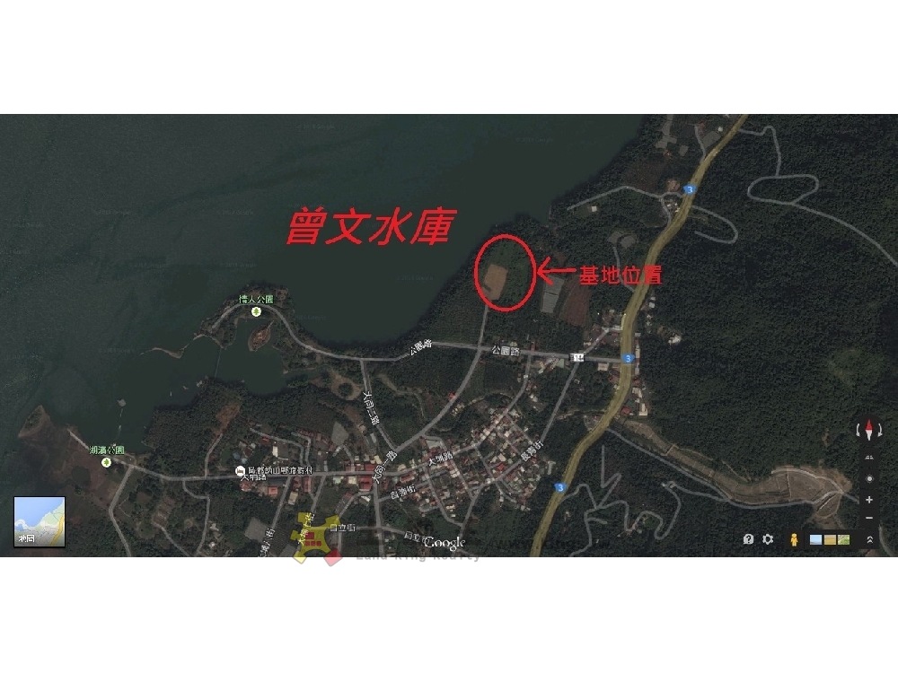 曾文水庫旁都市計畫區內風景區土地